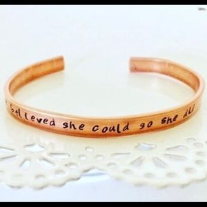 She Believes She Could So She Did Cuff Bracelet